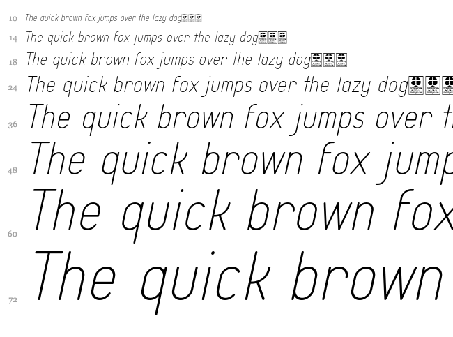 Typo Quik font waterfall